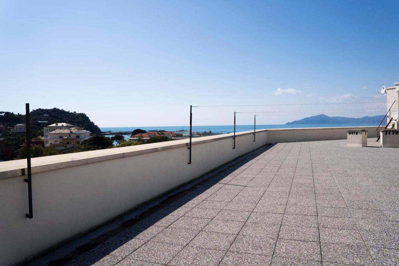 025 - Casa Panoramica In Centro, 90Metri Spiaggia Vista Mare Con Terrazzo Vista Portofino Sestri Levante Esterno foto